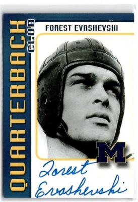 2002 TK LEGACY MICHIGAN WOLVERINES QUARTERBACK CLUB FOREST EVASHEVSKI AUTO - Image 1 of 2