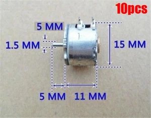 10Pcs Two-Phase Four-Wire 15Mm Stepper Motor Ic New ge - Picture 1 of 2