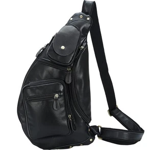 Chogyu Chogyu Expandible Refuerzo Grueso Cuero de Vaca Bolso Corporal para Hombre Libro 244 - Imagen 1 de 7