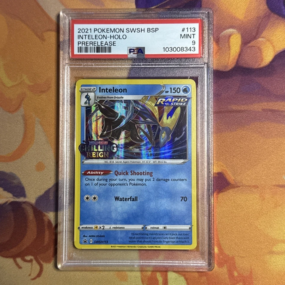 Inteleon - (Prerelease) SWSH113 SWSH: Sword & Shield Promo Cards Holo PSA 9 MINT - Image 1 of 2