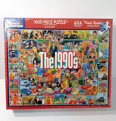 White Mountain 1000 pc. Jigsaw Puzzle “The 1990’s” - 24" x 30" Sealed USA Made - Image 1 of 4
