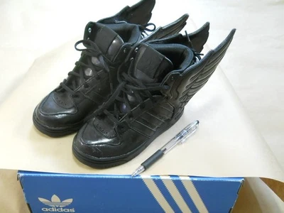 Baby Size!! Adidas x Jeremy Scott Wings Triple Black Q23669 US9.5K(Not 9.5) VG - Photo 1/4