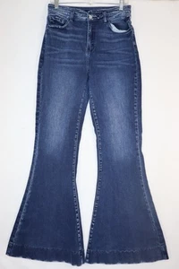 KanCan High-Rise Super Flare Boho Hippie Jeans Sz 29 Bell Bottoms 70s Style Y2K - Picture 1 of 14