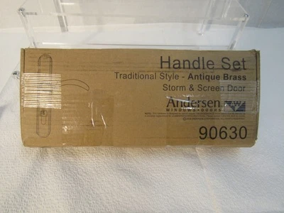 Anderson Antique Brass Handle Set Traditional Style Storm Screen Door 90630 - Image 1 of 3
