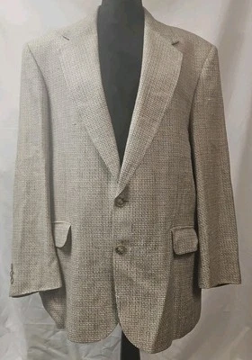 Chaqueta Blazer de Lana Vintage Norm Thompson "The Ordinary" 42S Tostado/Gris Foto 1 de 4