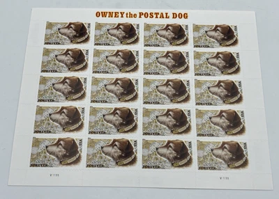 US Forever Sheet of 20 Scott #4547 MNH Owney The Postal Dog 2011 - Image 1 of 4