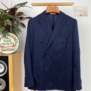 BOGLIOLI (36R) Double Breasted ‘50 K. Jacket’ Lightweight Wool Sport Coat Jacket - Picture 1 of 16