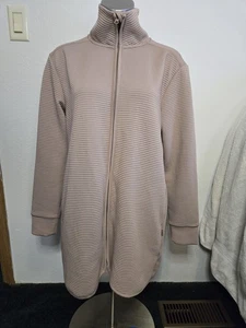 Womens Monoetta Performance Gear Pink turtle Neck Zip Up Sweatshirt. - Picture 1 of 11