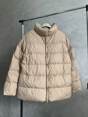 Chaqueta acolchada vintage Moncler beige cremallera completa para mujer talla 1/M Foto 1 de 4
