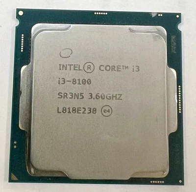 INTEL CORE I3-8100 PROCESSOR 3.60GHZ SR3N5 LGA1151 CPU - Tested - Image 1 of 2