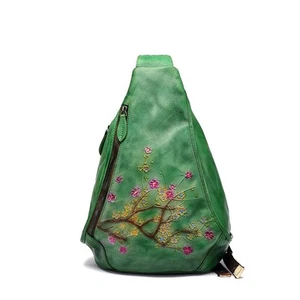 Genuine Leather Sling Bag for Women Men Vintage Handmade Chest Backpack Casua... - Picture 1 of 6