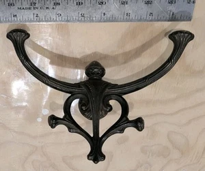 Vintage Brass Double Hook With Acorn Design - Picture 1 of 6