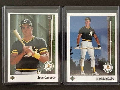 1989 Upper Deck Bash Brothers Mark McGwire #300 +Jose Canseco #371 2-Card LOT ⚾️ - Image 1 of 2