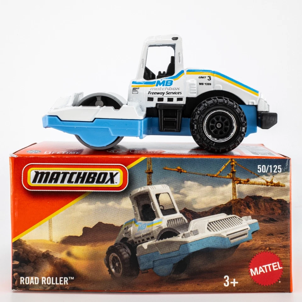 Matchbox Power Grabs #50 Road Roller™ 2025 blanco | azul | autopista MB | FSB Foto 1 de 1