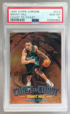 65883882 Grant Hill 1998 Topps cromo #CC4 Coast to Coast PSA 10 Foto 1 de 3