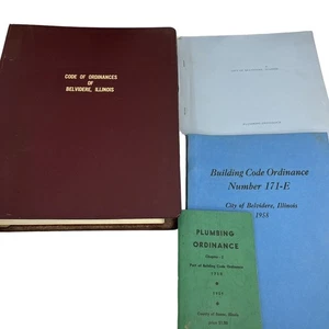 Code plomberie bâtiment 1958 1970 ordonnance de la ville Belvidere Illinois vintage - Photo 1/17