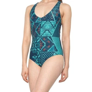 prAna Ella Damen Medium Einteiler Badeanzug UPF 50+ blau NEU $ 95 - Bild 1 von 12