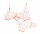 Victoria's Secret Designer Collection Lace Demi bra 34C / EU 75C & panty S pink
