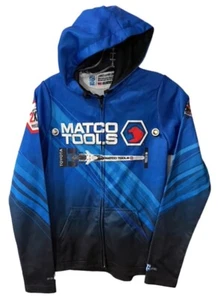 VRHTF NHRA RARE LADIES ANTRON BROWN TOYOTA MATCO TOOLS XS HOODY HEAVY JACKET XS - Picture 1 of 6