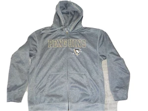 NHL Pittsburgh Penguins Hockeyjacke mit Kapuze Fleece gefüttert Herren Größe Large - Bild 1 von 5