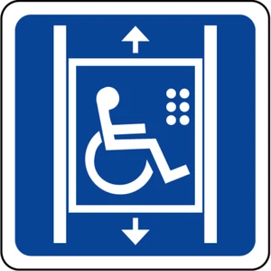 Cartello ACCESSO PER DIVERSAMENTE ABILI 150x150 mm - Picture 1 of 1