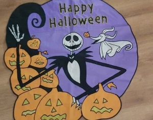 Nightmare Before Christmas Jack Skellington & Zero Happy Halloween Flagge NEU - Bild 1 von 3