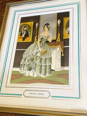 Vintage~BIANCHINI FERIER Woven Silk "SECOND EMPIRE" Framed ART WEAVING~France Foto 1 de 4