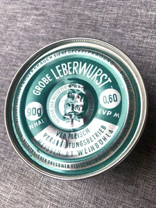 DDR Lebensmittel Konsum Konserve Büchse Dose Grobe Leberwurst OVP , Original - Bild 1 von 8