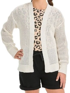 Girl's Open-Weave Open-Front Cardigan, size medium (8) - Picture 1 of 11