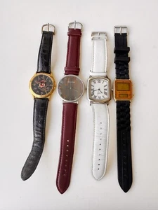 4 vintage men's quartz watches, all running, including hugo, kingsley, anime, - Picture 1 of 4