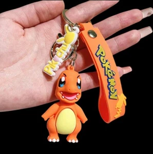 POKEMON PIKACHU POKEBALL KEYRING KEYCHAIN 3D RUBBER BACKPACK CAR/HOUSE KEYS! - Picture 1 of 1