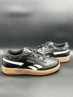 Reebok Club C 85 Retro Black and Gum Shoes - Kids Youth Size 10.5 (CN5608) - Image 1 of 4