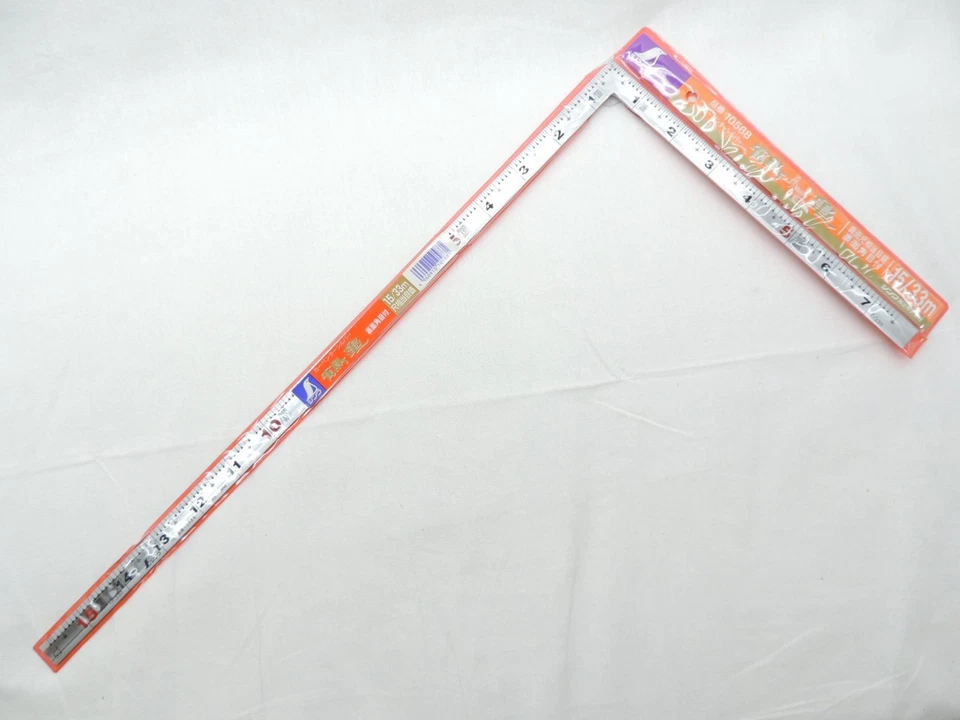 Shinwa Sokutei 45 cm (1,5 shaku) Tsuru Kame Square 10588 acero inoxidable NUEVO - Imagen 1 de 1