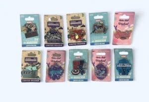 NWT Disneyland 2016 Half Marathon MARVEL Running Pins Limited Release LOT OF 10 - Picture 1 of 2