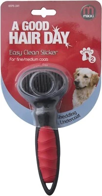 Mikki Dog Cat Puppy Grooming XS Slicker Brush Easy Clean Knot, Tangle - Image 1 of 3