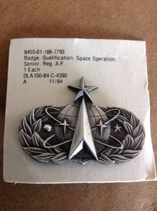Insignia de calificación de operación espacial senior, Reg. A.F. - Imagen 1 de 3