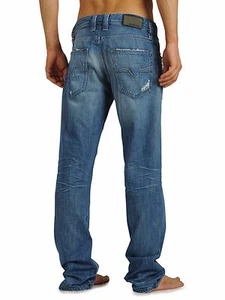 NWT DIESEL Brand Men's Relaxed Straight Jeans LARKEE 8MX Vintage Blue - Picture 1 of 5