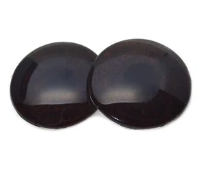 Pair Dark Brown Swan Inspired Glass Eyes Jewelry Taxidermy Flatback Cabochons - Picture 1 of 10