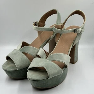 Chinese Laundry Women's Daydreamer Sf Velvet Heeled Sandal 9 Blue Green Mint - Picture 1 of 8