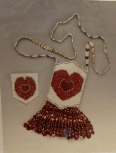Vtg Rare MY BEADING HEART Amulet Bag/Pin 2005 pattern EGA National Project - Picture 1 of 3