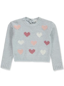 Derek Heart Girls' Chenille Sweater Color: blue Size: 4 - Picture 1 of 5