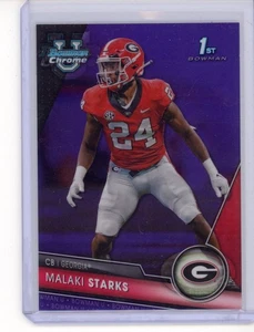 Bowman U 2023 cromo refractor púrpura/399 Malaki Starks #55 - Imagen 1 de 2