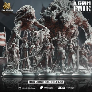 Minis de resina DnD impresas en 3D A Grim Fate by DM Stash - Imagen 1 de 29