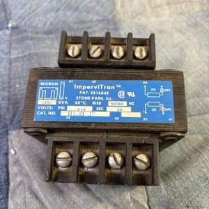 TRANSFORMADOR DE CONTROL IMPERITRAN 115v-24v 50/60HZ B100BTZ13JK 3516040 Probado - Imagen 1 de 3