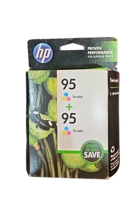 HP 95 Tri-Color Ink Cartridge 2 pack Twin-Pack Genuine Replacement C8766WN OEM - Image 1 of 3