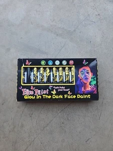 🎨 24-Piece Glow-in-the-Dark Face Paint Set - UV Black Light Activated! 🌟 - Picture 1 of 3