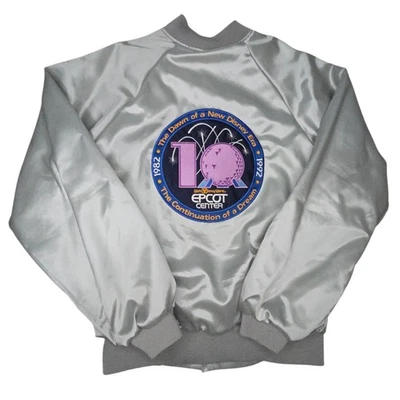 Chaqueta Bomber Vintage Epcot 10 Aniversario Satinado Continuation Of A Dream L  Foto 1 de 4