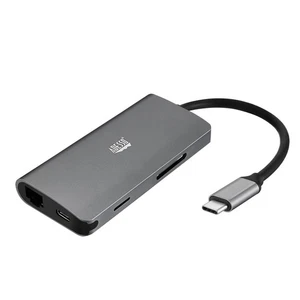 Station d'accueil multiport USB-C Adesso 8 en 1 compatible TAA - Photo 1/1