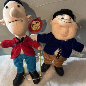 Laurel & Hardy 2002 Velvet Trajes Set 2 Peluche con/etiquetas - Imagen 1 de 6