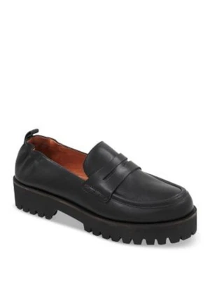 Zapatos mocasines ANDRE ASSOUS para mujer negros Penny Keeper tacón lengüeta de río 9,5 Foto 1 de 4